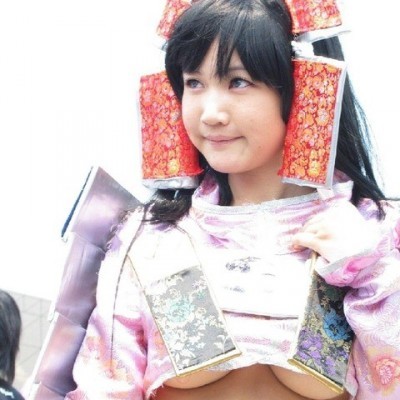 かわいい下乳コスプレ