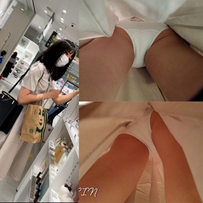 【4K】○○坂にいそうなアイドル系美少女のロング丈ワンピースの中